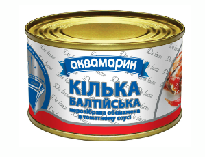 Кілька обсмажена, в томатному соусі АКВАМАРИН 230 г